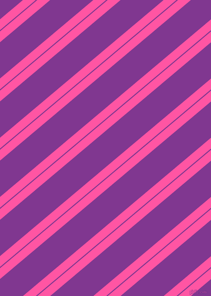 40 degree angle dual striped lines, 17 pixel lines width, 2 and 57 pixel line spacing, Brilliant Rose and Vivid Violet dual two line striped seamless tileable