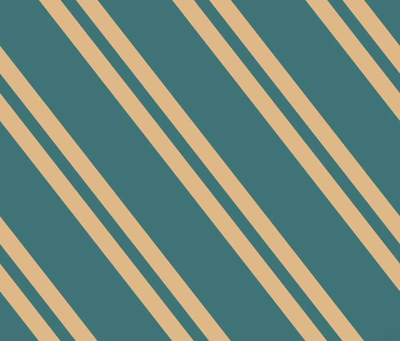128 degree angle dual stripes lines, 34 pixel lines width, 24 and 117 pixel line spacing, Burly Wood and Ming dual two line striped seamless tileable