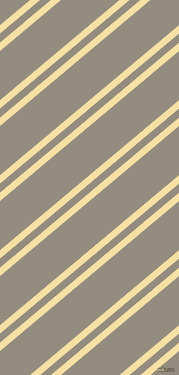 40 degree angle dual stripes lines, 13 pixel lines width, 14 and 76 pixel line spacing, Buttermilk and Heathered Grey dual two line striped seamless tileable