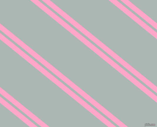 141 degree angles dual striped line, 17 pixel line width, 8 and 126 pixels line spacing, Carnation Pink and Periglacial Blue dual two line striped seamless tileable