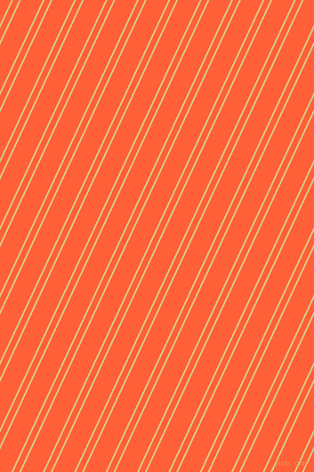 65 degree angle dual stripes lines, 2 pixel lines width, 6 and 22 pixel line spacing, Chalky and Outrageous Orange dual two line striped seamless tileable