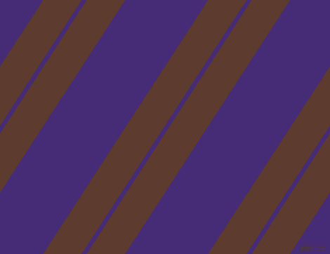 57 degree angle dual stripe line, 46 pixel line width, 6 and 99 pixel line spacing, Cioccolato and Windsor dual two line striped seamless tileable