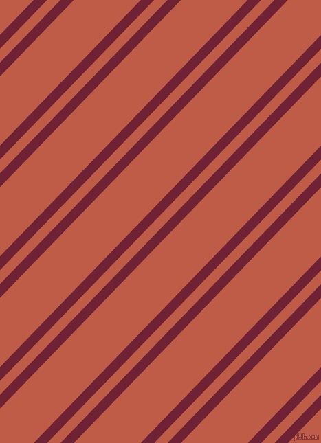 46 degree angles dual stripe line, 14 pixel line width, 14 and 70 pixels line spacing, Claret and Flame Pea dual two line striped seamless tileable