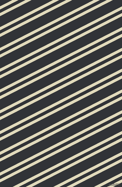 27 degree angles dual stripe lines, 9 pixel lines width, 10 and 31 pixels line spacing, Coconut Cream and Ebony dual two line striped seamless tileable
