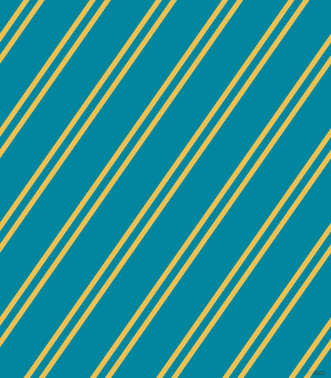 55 degree angles dual stripes line, 10 pixel line width, 14 and 72 pixels line spacing, Cream Can and Eastern Blue dual two line striped seamless tileable