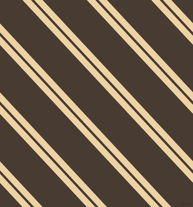 133 degree angle dual stripes line, 21 pixel line width, 8 and 110 pixel line spacing, Dairy Cream and Taupe dual two line striped seamless tileable
