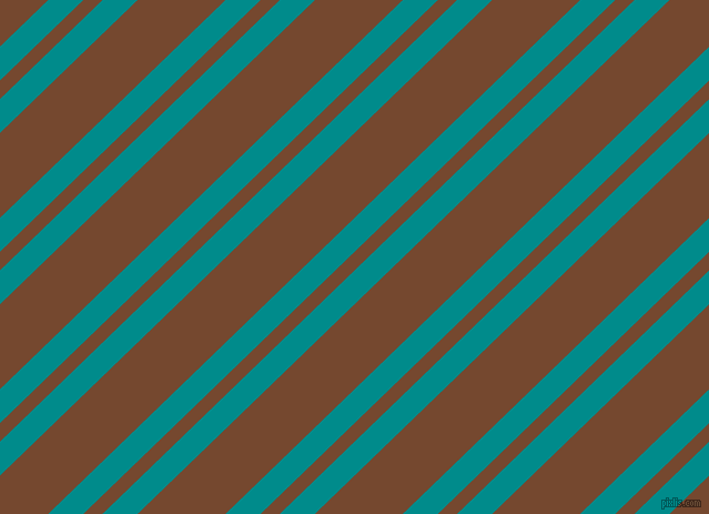 44 degree angles dual stripes line, 22 pixel line width, 12 and 55 pixels line spacing, Dark Cyan and Cape Palliser dual two line striped seamless tileable