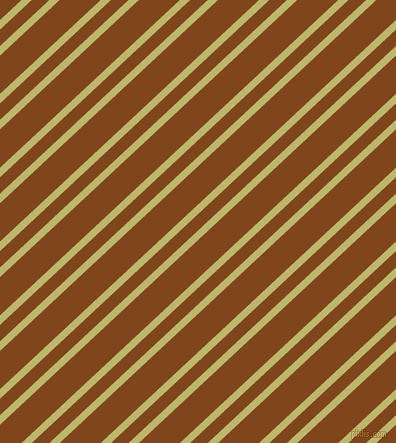 43 degree angles dual stripes lines, 7 pixel lines width, 12 and 28 pixels line spacing, Dark Khaki and Russet dual two line striped seamless tileable