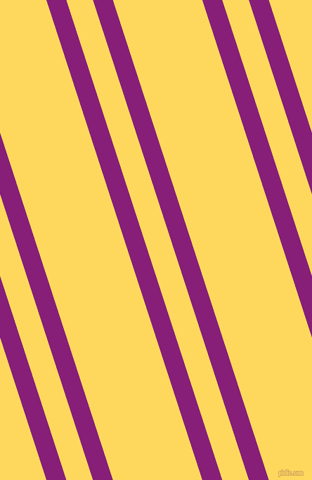 108 degree angles dual stripes lines, 27 pixel lines width, 36 and 121 pixels line spacing, Dark Purple and Dandelion dual two line striped seamless tileable