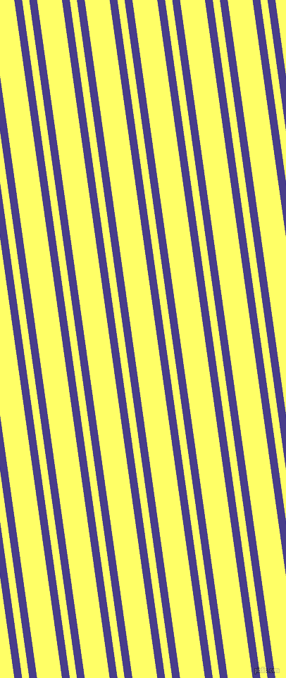 98 degree angle dual stripes line, 11 pixel line width, 10 and 35 pixel line spacing, Dark Slate Blue and Laser Lemon dual two line striped seamless tileable