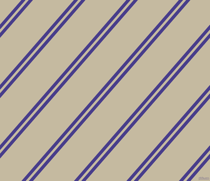 49 degree angles dual striped lines, 11 pixel lines width, 8 and 106 pixels line spacing, Dark Slate Blue and Sisal dual two line striped seamless tileable