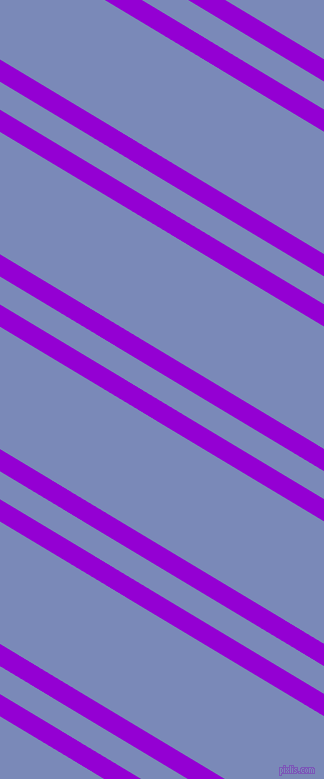 149 degree angles dual striped lines, 19 pixel lines width, 24 and 105 pixels line spacing, Dark Violet and Wild Blue Yonder dual two line striped seamless tileable