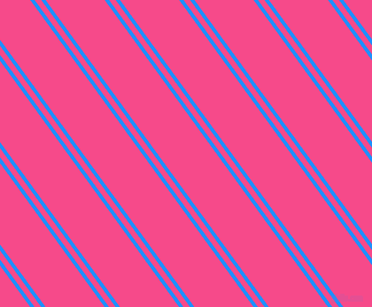 126 degree angle dual striped lines, 4 pixel lines width, 6 and 54 pixel line spacing, Dodger Blue and French Rose dual two line striped seamless tileable