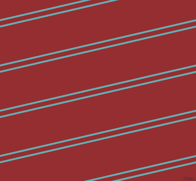 13 degree angle dual striped line, 6 pixel line width, 14 and 117 pixel line spacing, Fountain Blue and Guardsman Red dual two line striped seamless tileable