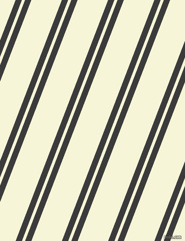 69 degree angles dual stripes line, 12 pixel line width, 6 and 58 pixels line spacing, Fuscous Grey and Hint Of Yellow dual two line striped seamless tileable