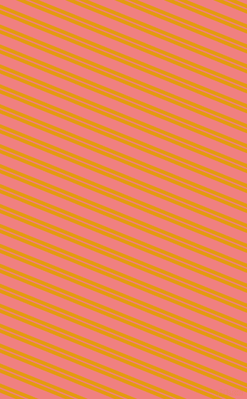 158 degree angle dual stripe line, 5 pixel line width, 2 and 14 pixel line spacing, Gamboge and Light Coral dual two line striped seamless tileable