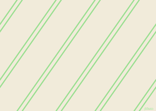 55 degree angles dual stripes line, 5 pixel line width, 12 and 106 pixels line spacing, Granny Smith Apple and Buttery White dual two line striped seamless tileable
