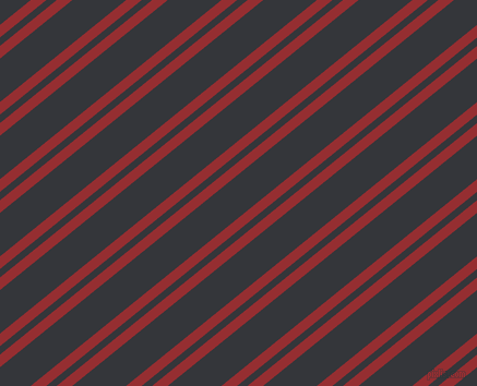 39 degree angles dual stripes line, 9 pixel line width, 6 and 31 pixels line spacing, Guardsman Red and Shark dual two line striped seamless tileable