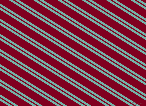 148 degree angles dual striped lines, 7 pixel lines width, 4 and 25 pixels line spacing, Gulf Stream and Burgundy dual two line striped seamless tileable