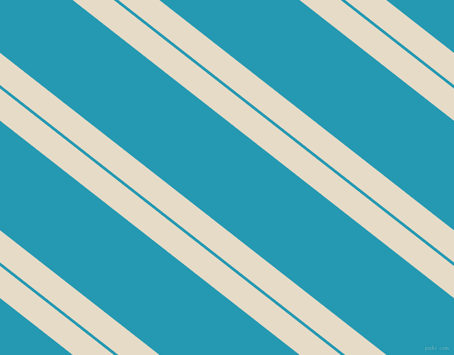 142 degree angles dual stripe line, 37 pixel line width, 4 and 126 pixels line spacing, Half Spanish White and Pelorous dual two line striped seamless tileable
