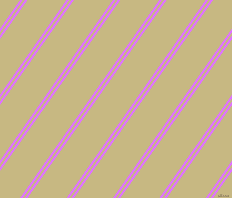 55 degree angle dual striped line, 7 pixel line width, 6 and 106 pixel line spacing, Heliotrope and Yuma dual two line striped seamless tileable