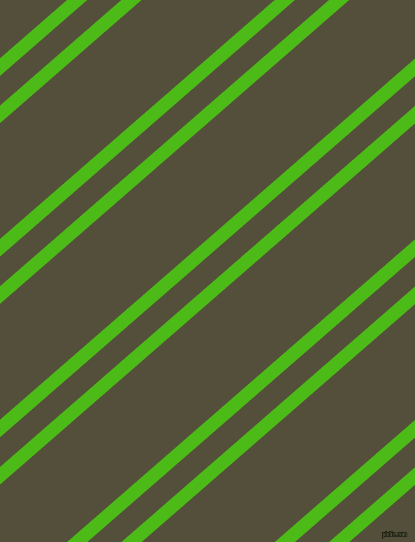 41 degree angle dual stripe lines, 19 pixel lines width, 32 and 125 pixel line spacing, Kelly Green and Panda dual two line striped seamless tileable