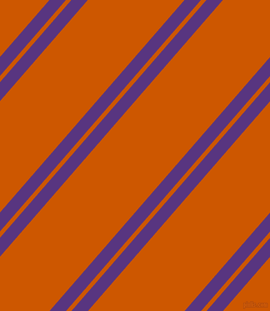 49 degree angle dual stripes lines, 18 pixel lines width, 6 and 106 pixel line spacing, Kingfisher Daisy and Tenne Tawny dual two line striped seamless tileable