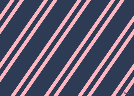55 degree angle dual stripes lines, 12 pixel lines width, 14 and 55 pixel line spacing, Light Pink and Madison dual two line striped seamless tileable