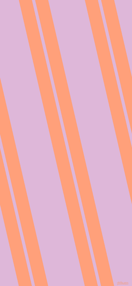 103 degree angles dual stripe line, 41 pixel line width, 10 and 115 pixels line spacing, Light Salmon and French Lilac dual two line striped seamless tileable