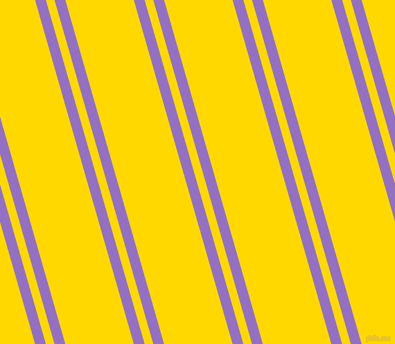 106 degree angle dual striped lines, 15 pixel lines width, 12 and 95 pixel line spacing, Lilac Bush and School Bus Yellow dual two line striped seamless tileable