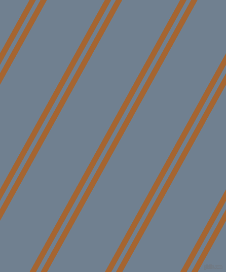 61 degree angles dual stripe lines, 11 pixel lines width, 8 and 100 pixels line spacing, Mai Tai and Slate Grey dual two line striped seamless tileable
