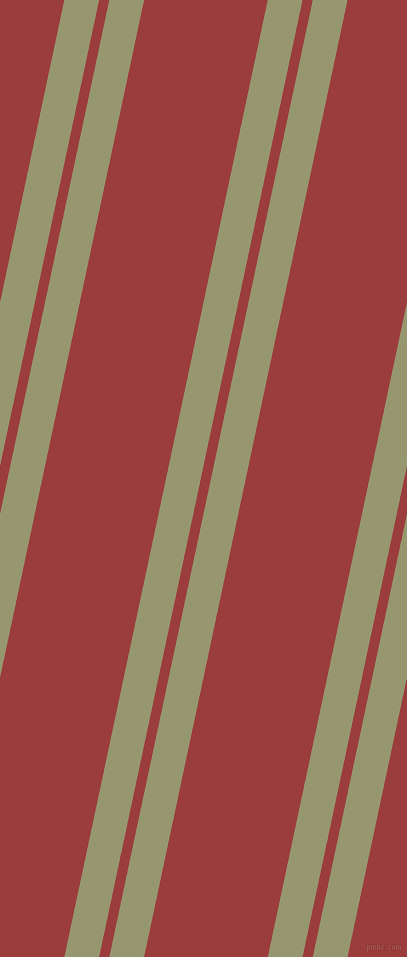 78 degree angle dual stripe line, 34 pixel line width, 10 and 121 pixel line spacing, Malachite Green and Mexican Red dual two line striped seamless tileable