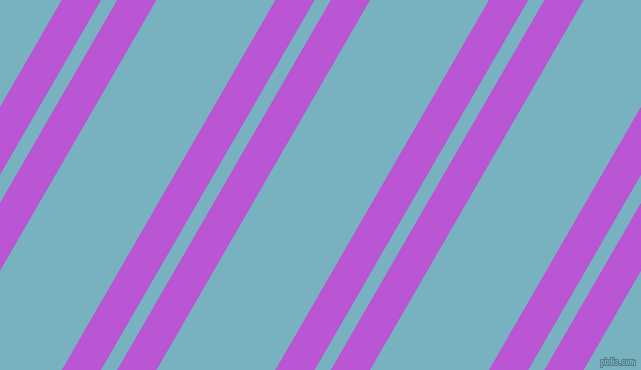 60 degree angle dual striped line, 34 pixel line width, 14 and 103 pixel line spacing, Medium Orchid and Glacier dual two line striped seamless tileable