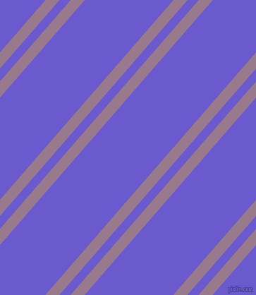 49 degree angles dual stripes line, 15 pixel line width, 12 and 95 pixels line spacing, Mountbatten Pink and Slate Blue dual two line striped seamless tileable