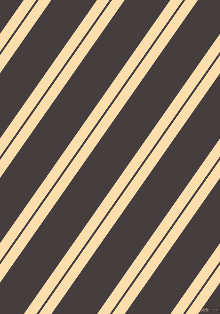 55 degree angles dual stripes line, 21 pixel line width, 4 and 76 pixels line spacing, Navajo White and Jon dual two line striped seamless tileable