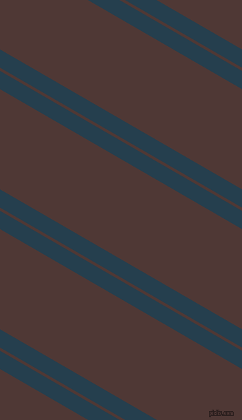 150 degree angle dual stripes line, 23 pixel line width, 4 and 126 pixel line spacingNile Blue and Cocoa Bean dual two line striped seamless tileable