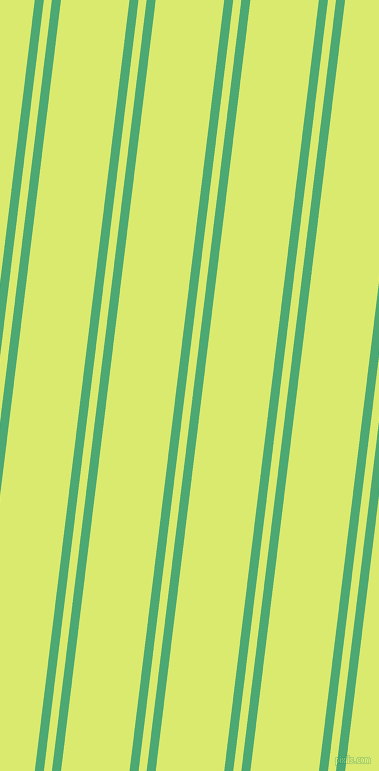 83 degree angles dual striped line, 9 pixel line width, 8 and 68 pixels line spacing, Ocean Green and Mindaro dual two line striped seamless tileable