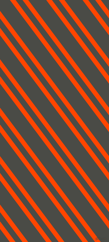 127 degree angles dual stripes lines, 15 pixel lines width, 18 and 47 pixels line spacing, Orange Red and Gravel dual two line striped seamless tileable