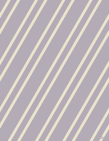 60 degree angles dual stripes lines, 9 pixel lines width, 18 and 42 pixels line spacing, Orange White and Chatelle dual two line striped seamless tileable