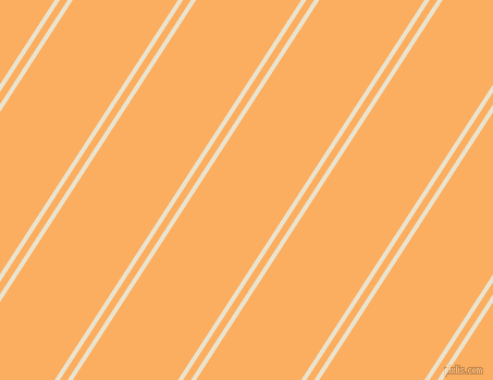 57 degree angle dual stripes lines, 4 pixel lines width, 6 and 81 pixel line spacing, Orange White and Rajah dual two line striped seamless tileable
