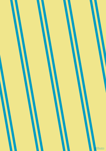 100 degree angles dual stripes lines, 9 pixel lines width, 8 and 74 pixels line spacing, Pacific Blue and Khaki dual two line striped seamless tileable