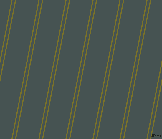 79 degree angles dual stripe line, 4 pixel line width, 8 and 74 pixels line spacing, Pesto and Dark Slate dual two line striped seamless tileable