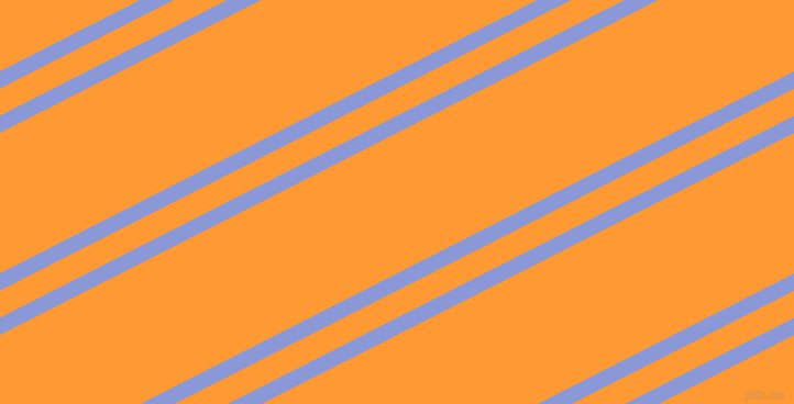 27 degree angles dual stripe line, 14 pixel line width, 22 and 114 pixels line spacing, Portage and Neon Carrot dual two line striped seamless tileable