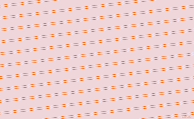7 degree angle dual striped lines, 1 pixel lines width, 6 and 33 pixel line spacing, Safety Orange and Pale Rose dual two line striped seamless tileable