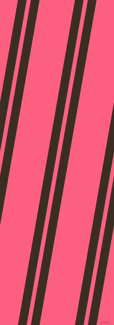 80 degree angles dual stripe lines, 29 pixel lines width, 14 and 118 pixels line spacing, Sambuca and Brink Pink dual two line striped seamless tileable