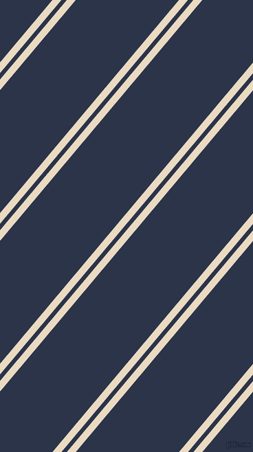 50 degree angles dual stripes line, 10 pixel line width, 6 and 115 pixels line spacing, Solitaire and Bunting dual two line striped seamless tileable