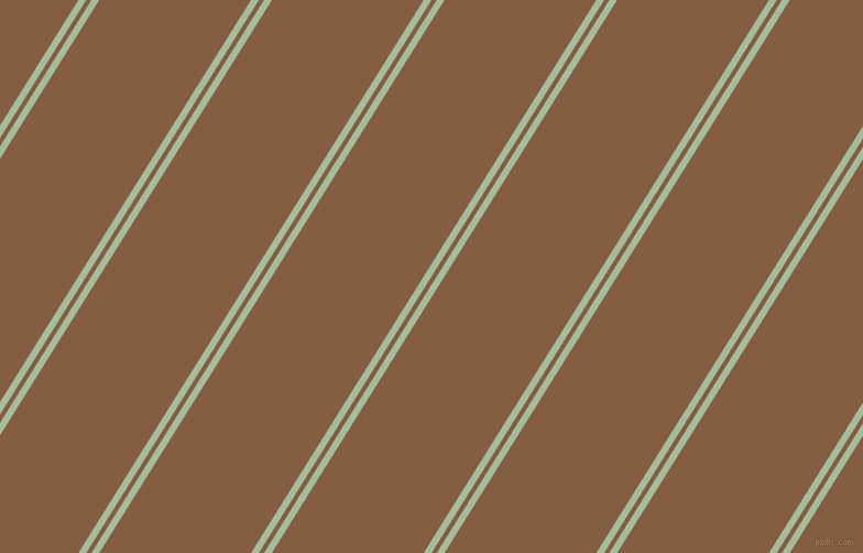 58 degree angles dual stripes lines, 6 pixel lines width, 4 and 117 pixels line spacing, Spring Rain and Dark Wood dual two line striped seamless tileable