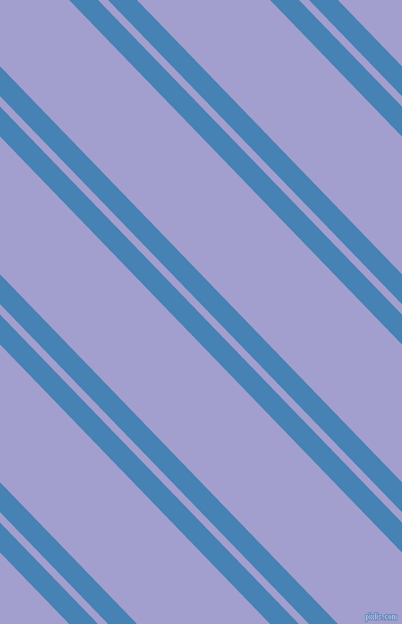 134 degree angle dual stripes line, 23 pixel line width, 8 and 106 pixel line spacingSteel Blue and Wistful dual two line striped seamless tileable