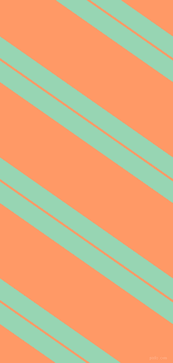 145 degree angle dual stripes lines, 35 pixel lines width, 4 and 122 pixel line spacing, Vista Blue and Atomic Tangerine dual two line striped seamless tileable