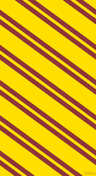 144 degree angle dual stripes lines, 15 pixel lines width, 10 and 54 pixel line spacing, Well Read and Golden Yellow dual two line striped seamless tileable